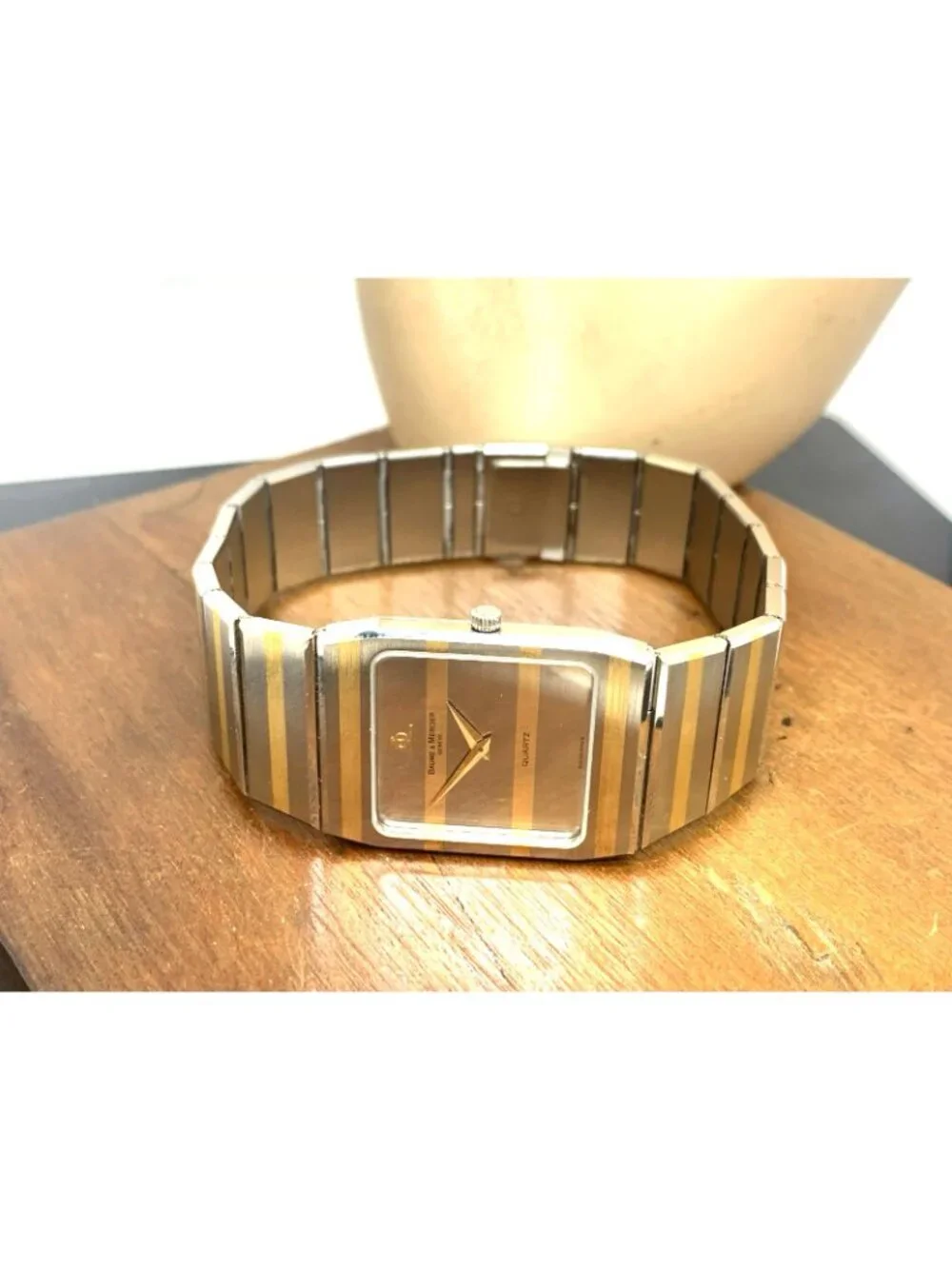 Baume & Mercier Vintage 1980's Unisex Watch 5739.038 Swiss Quartz Two Tone Zebra